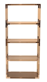 Contemporary Chrome and Lucite Etagere
