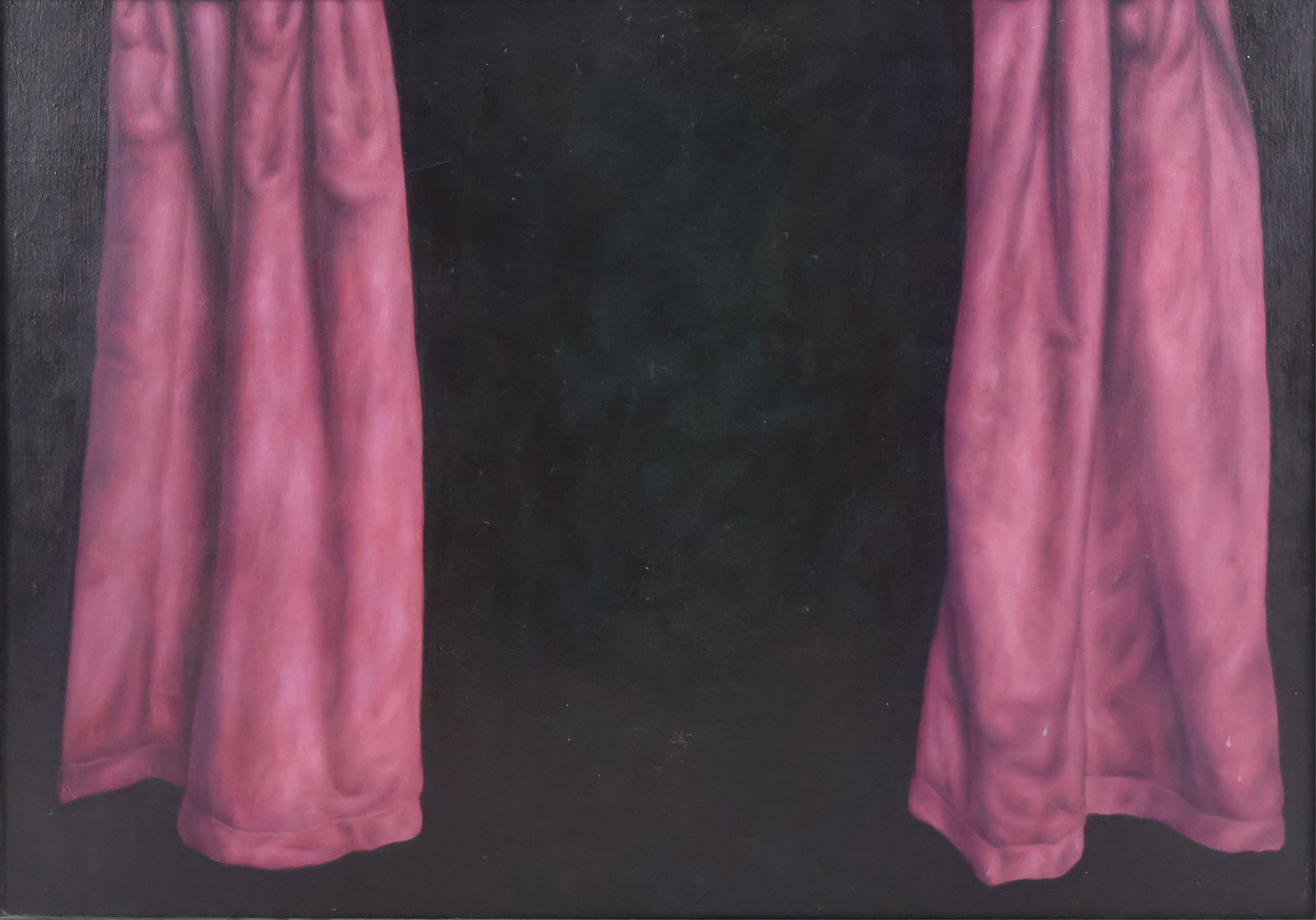 Dan Witz, 1957-, Purple Curtains, Oil on Canvas (1 of 11)