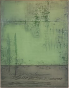 Renata Cazzani, Abstract in Green, Acrylic on Canvas