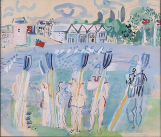 Raoul Dufy, French 1877-1953, Henley Regatta, Watercolor on Paper