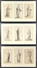Giovanni Domenico Campiglia, 1692-1768, Classical Sculptures, Engravings