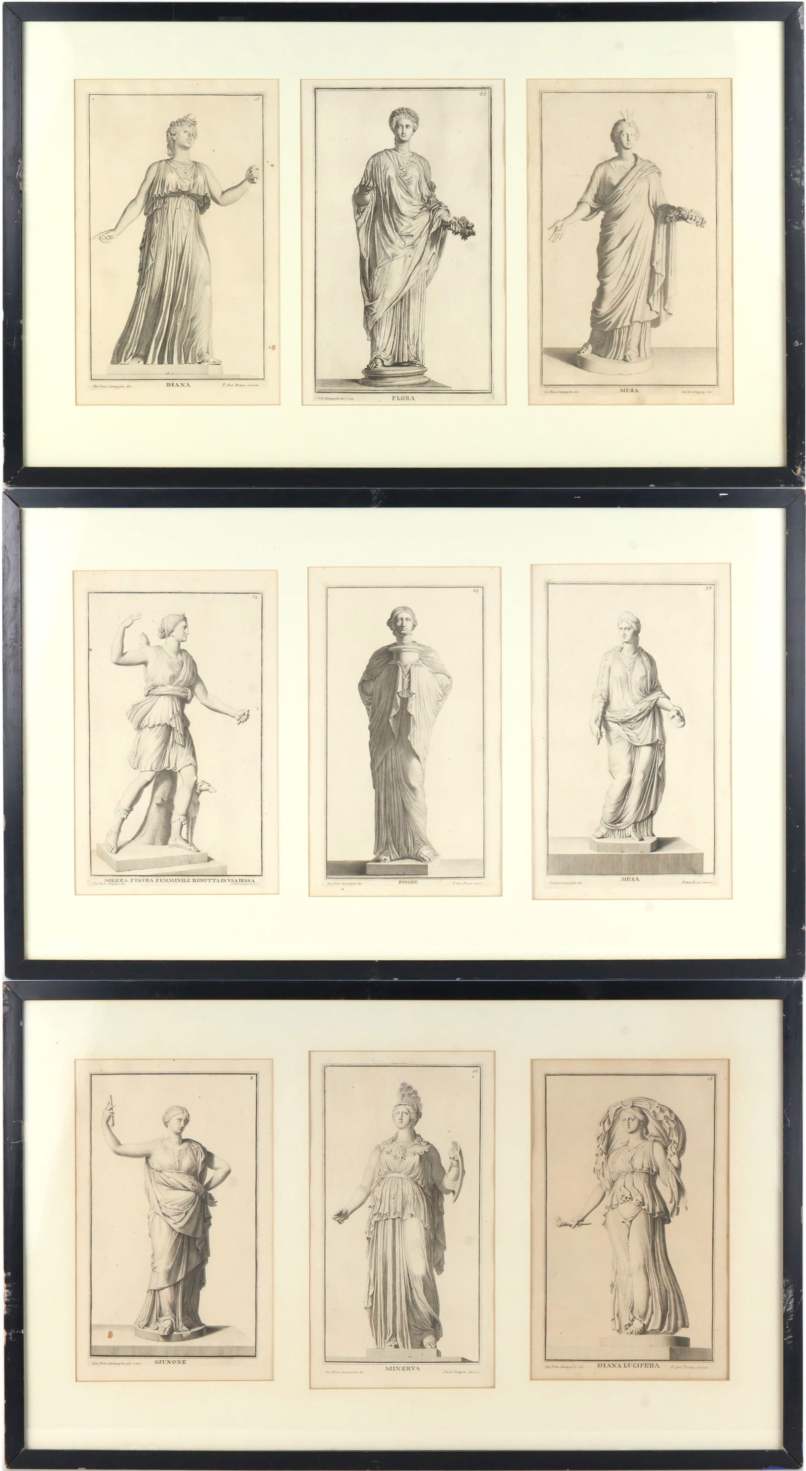 Giovanni Domenico Campiglia, 1692-1768, Classical Sculptures, Engravings (1 of 20)