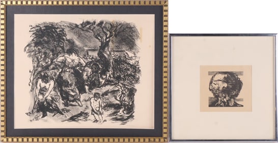 Max Beckmann, German 1884-1950, Swimming at Lake Tegel (Tegeler Freibad), Lithograph