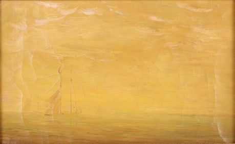 Oscar Anderson, 1873-1953, Boston Harbor, Oil on Canvas