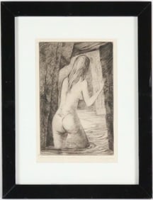 Ethel Magafan, American 1916-1993, Looking for Prometheus, Engraving