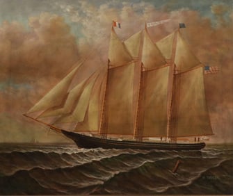 D. Tayler, Portrait of a Ship, Oil on Canvas