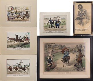 Six Americana Currier and Ives Prints