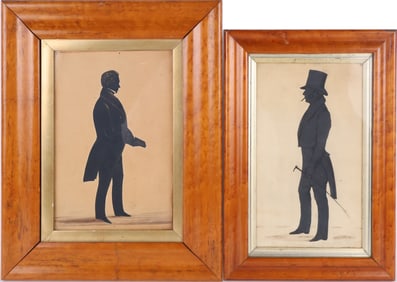 Two Silhouettes of Gentlemen