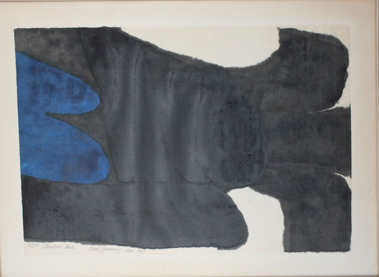 Carol Summers, American 1925-2016, Stromboli Dark, Woodblock Print (1 of 5)