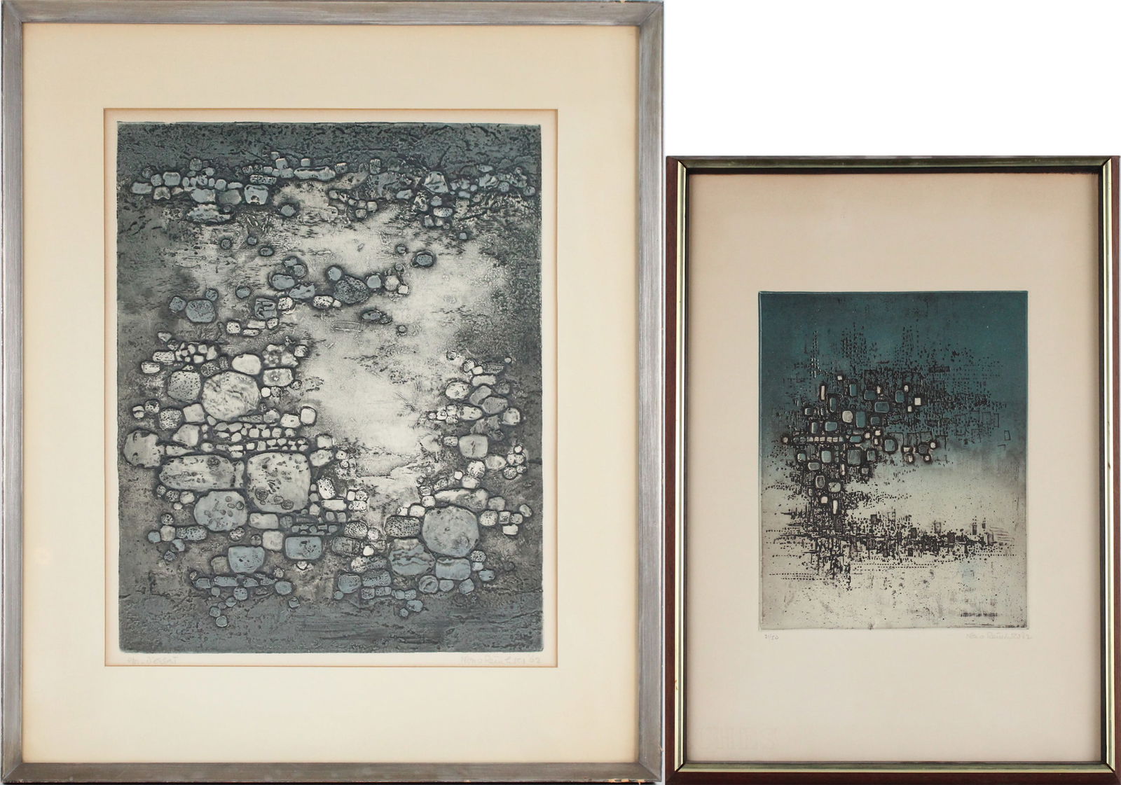 Nono Reinhold, Dutch 1922-1990, Two Abstract, Aquatint Etchings (1 of 11)
