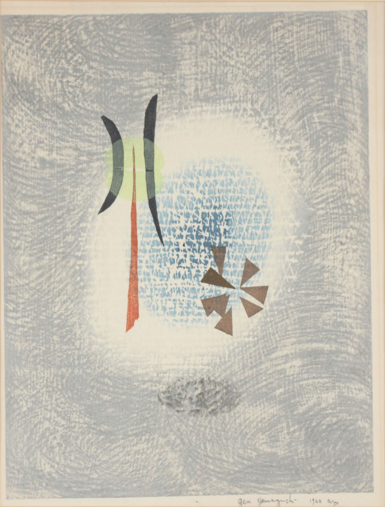 Gen Yamaguchi, 1903-1976, Abstract, Woodblock (1 of 5)