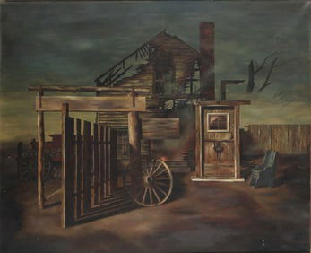 John Carleton Atherton, 1900-1952, Burning, Oil on Canvas