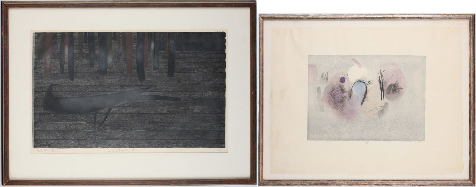 Kunihiro Amano, 1929-, Unknown, Bird in Forest, Print (1 of 13)