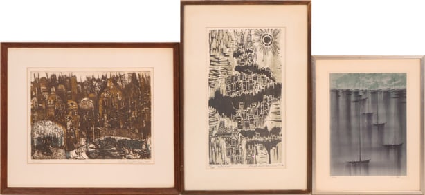 Rudy Pozzatti, American 1925-2021, Perugia, Etching