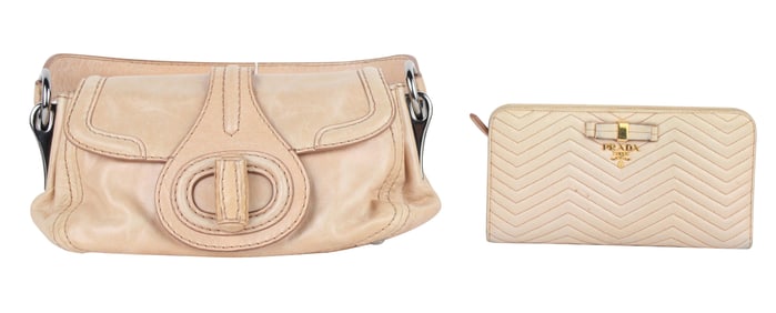 Prada Vitello Shine Turn Lock Baguette