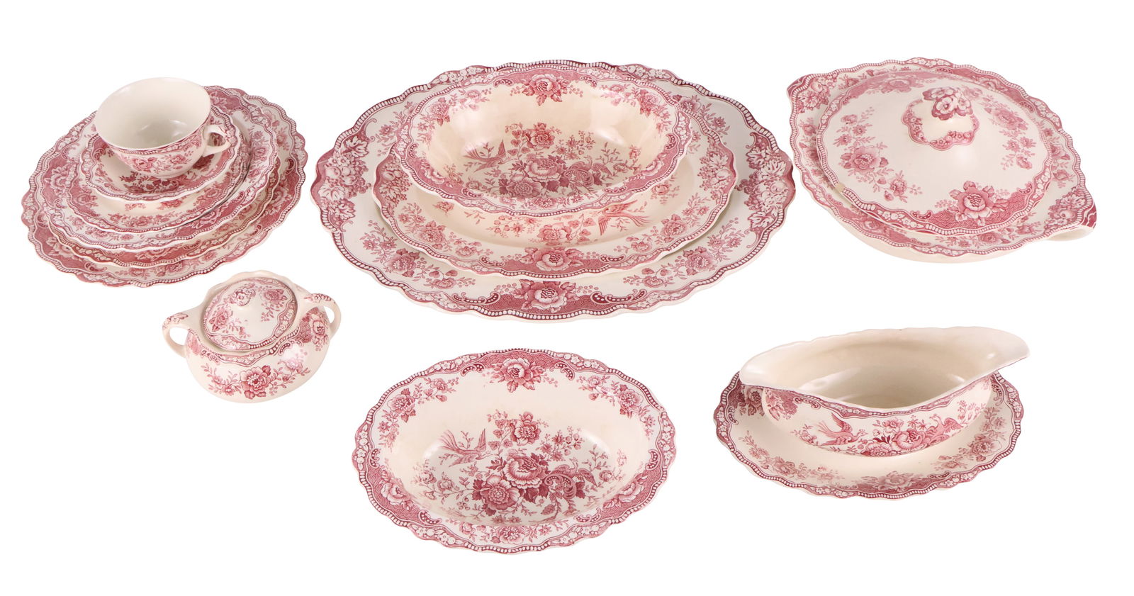 Bristol Crown Ducal Transferware Dinner Service (1 of 14)