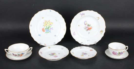 Partial Royal Copenhagen Saxon Flower Dinner Service
