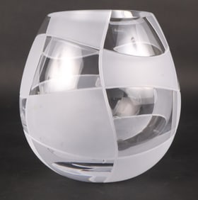 Modern Christofle Crystal Vase