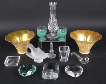 Lalique Frosted and Colorless Glass Bird