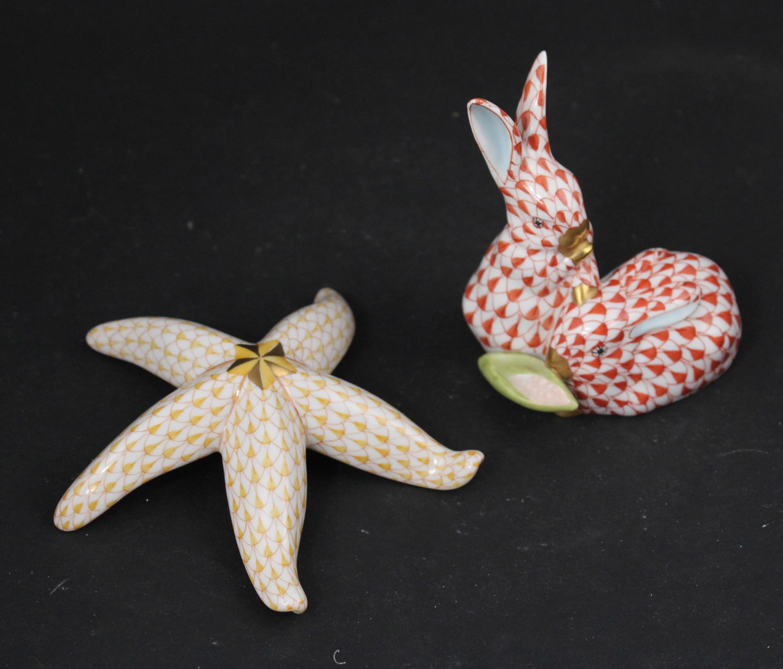 Herend Porcelain Fishnet Starfish and Rabbits (1 of 8)