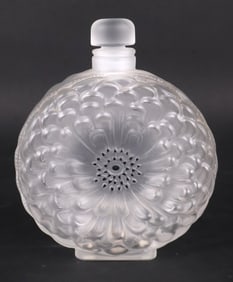 Lalique Dahlia Frosted Glass Perfume Bottle