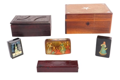 Six Assorted Small Boxes