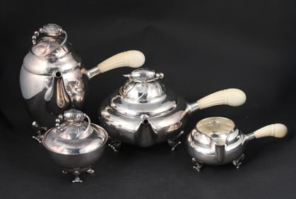 Vintage George Jensen Sterling Silver Coffee and Tea Service