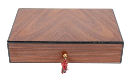 Elie Bleu Inlaid Mahogany Humidor