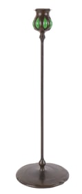 Tiffany Studios Patinated Bronze Wild Carrot Candlestick