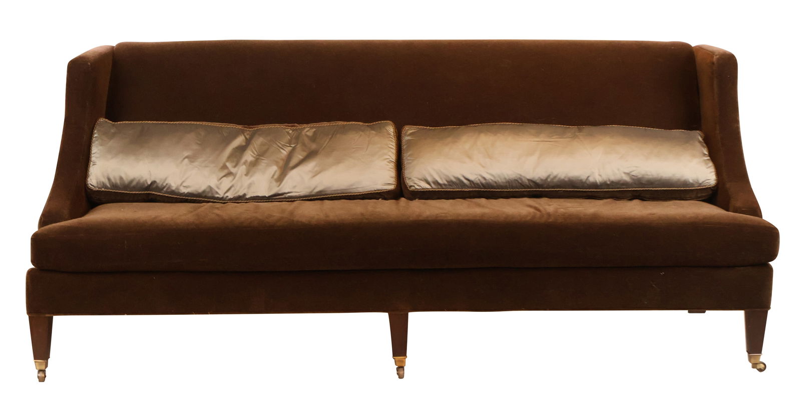Moss Green Mohair Upholstered Sofa (1 of 13)