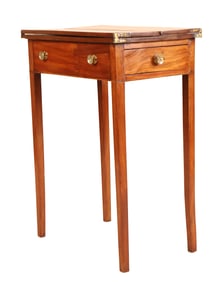 George III Mahogany Flip Top Work Table