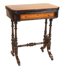 Victorian Eastlake Part-Ebonized Game Table