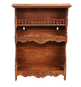 French Carved Walnut Wall Shelf