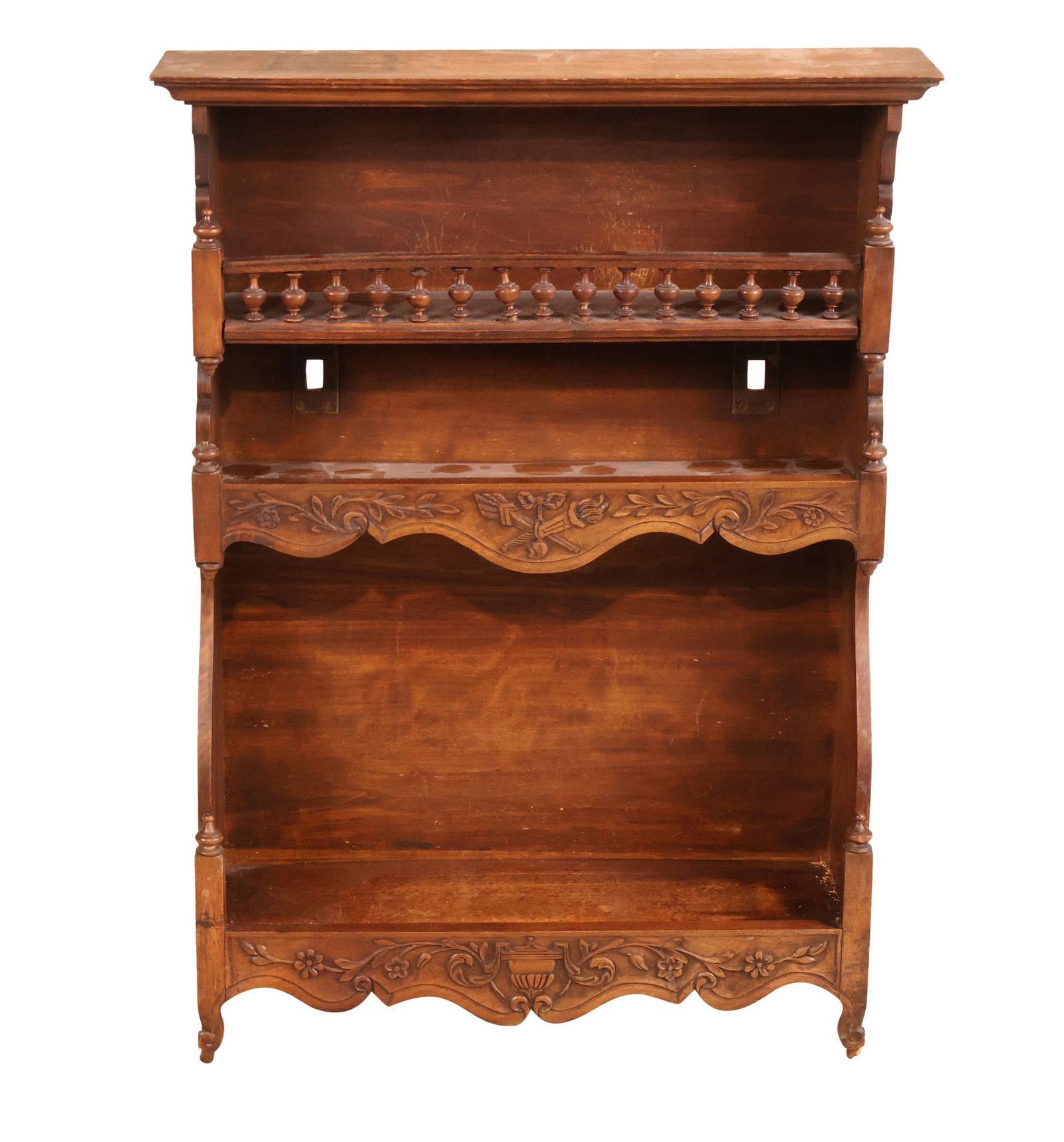 French Carved Walnut Wall Shelf (1 of 12)