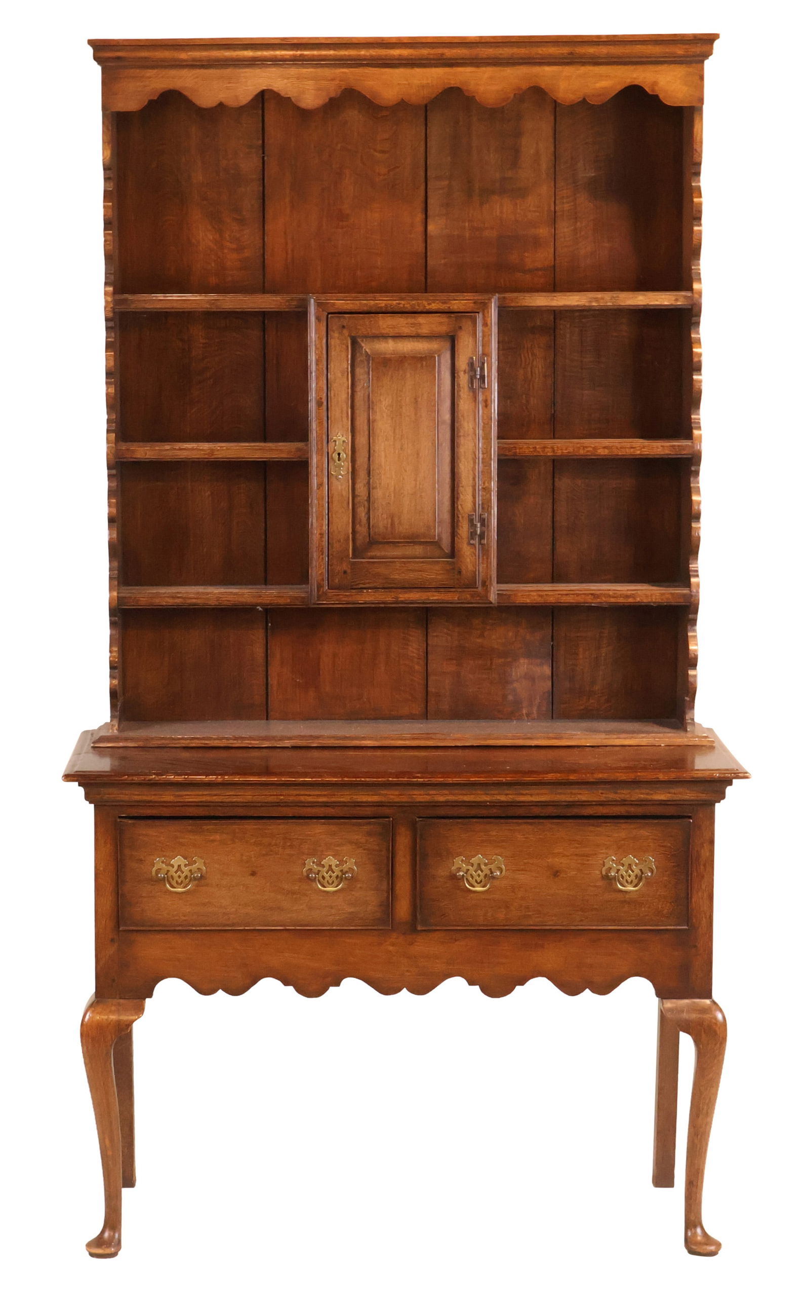 George I Style Oak Step Back Cupboard (1 of 15)