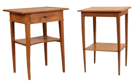 Two French Provincial Style Fruitwood Side Tables