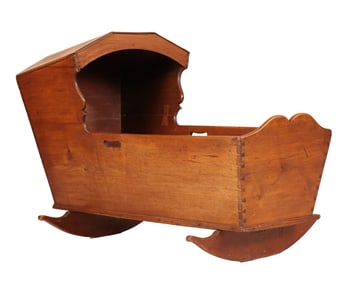 Queen Anne Walnut Cradle