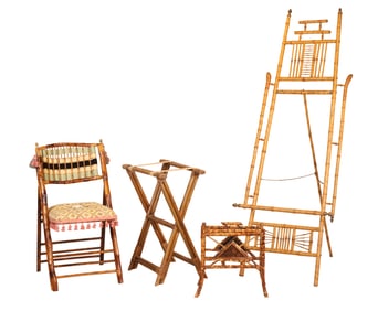 Four Rattan Items