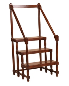 Regency Style Walnut Library Steps