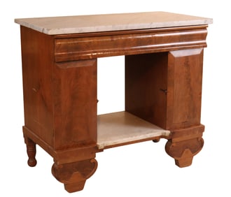 Victorian Mahogany Marble Top Bar