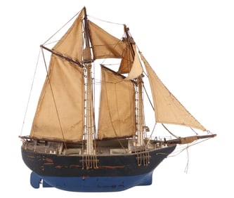 Scratch Built Model of a Two Masted Fishing Boat