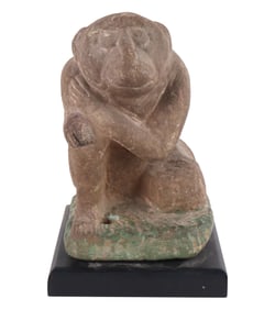 Carved Stone Figure of a Monkey