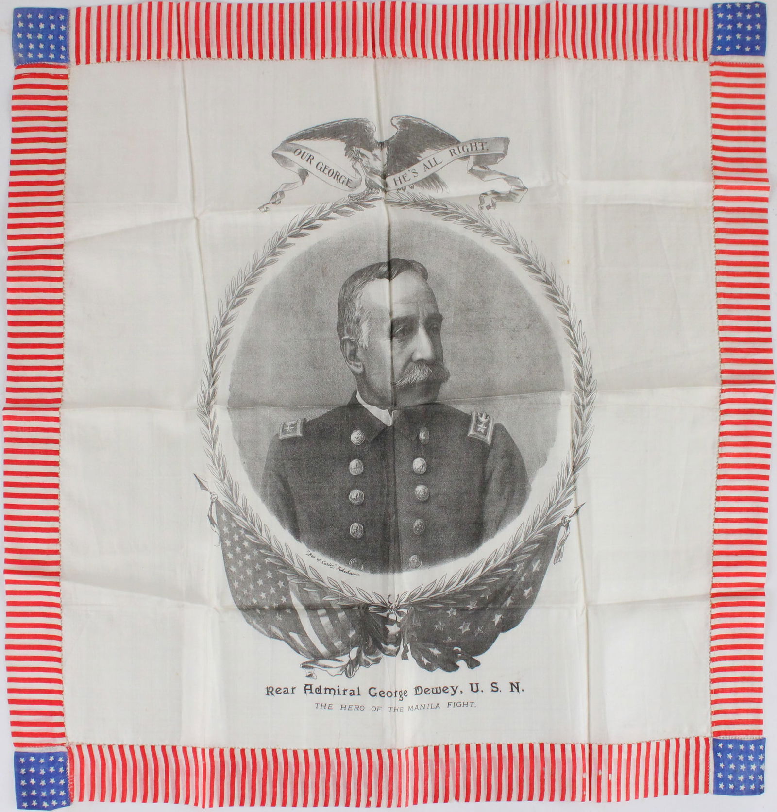 Rear Admiral George Dewey Silk Handkerchief (1 of 5)