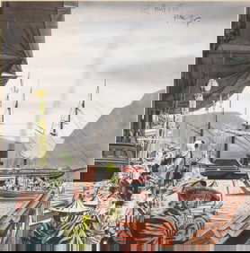 Chinese Men Disembarking a Boat, Embellished Print