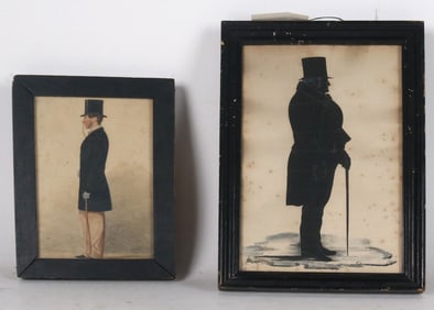 Portrait of a Gentleman in a Top Hat, Mixed Media