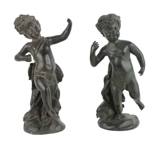Two Bronze-Patinated Figures