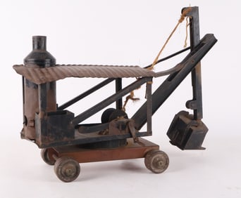 Antique Metal Crane Toy