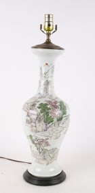 Chinese Decorated Porcelain Vase Mounted as Lamp
