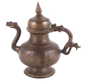 Engraved Brass Mughal Teapot