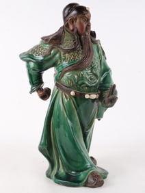 Large Chinese Feng Shui Glazed Porcelain Sculpture